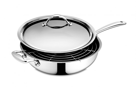 Accademia Braadpan wok met deksel